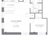 The Columbian, Sample 1 Bedroom Apartment Floorplan